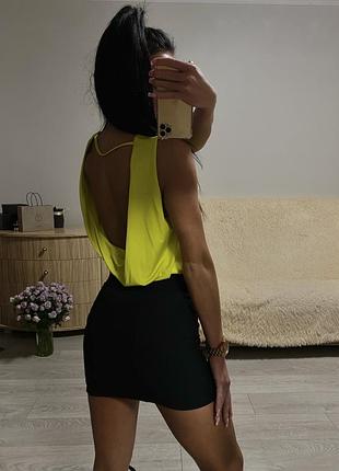 H&m футболка неонова майка з відкритою спиною