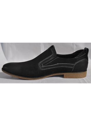 Мужские демисезонные туфли forra из pu-кожи, черные, отличное качество, размеры 41, 42, 43, 443 фото