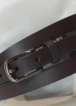 Элегантный женский плательно-блузочный коричневый ремень 15 мм с пряжкой классического типа