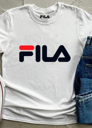 Мужская футболка fila белая фила