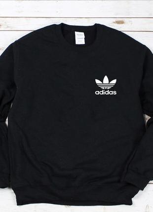 Женский осенний свитшот лонгслив кофта adidas адидас чёрный1 фото