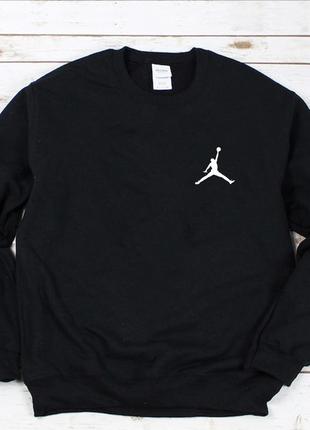 Женский осенний свитшот лонгслив кофта jordan джордан чёрный