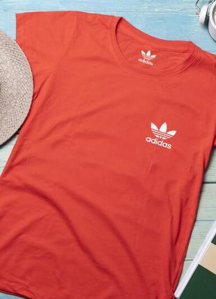 Женская футболка adidas адидас красная