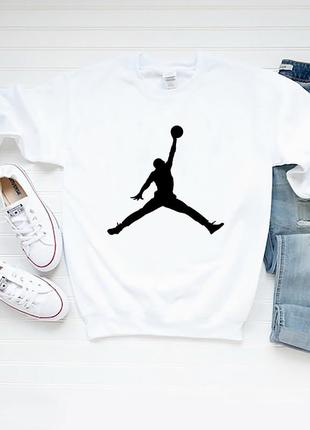 Женский свитшот лонгслив кофта jordan джордан белый