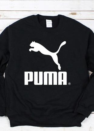 Женский осенний свитшот лонгслив кофта puma пума чёрный1 фото