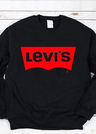 Женский осенний свитшот лонгслив кофта levis левис чёрный