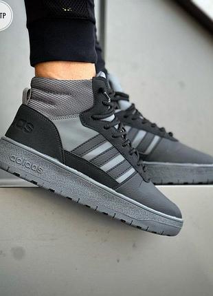 Мужские зимние кроссовки термо book adidas ultra boost черные