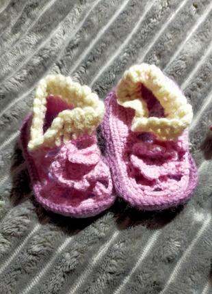 Пінетки дитячі в'язані