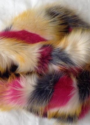 Меховой шарф. 70*20 см. новый