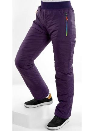 Зимние штаны (брюки) для девочки на синтепоне.1 фото