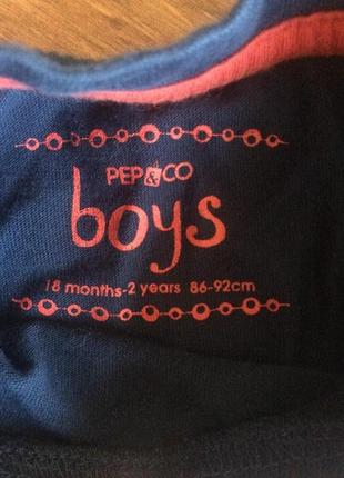 Тоненький трикотажный реглан,футболка,кофта для парнишки pep&co 1,5-2 года.4 фото