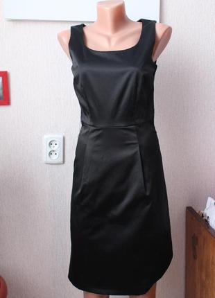 Черное платье футляр миди 34 размер хс h&m маленькое черное платье