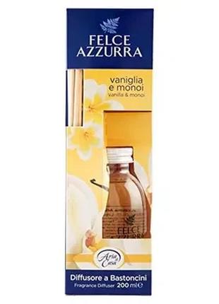 Аромадифузор felce azzurra vaniglia e monoi аромат ванілі (тростинки) 200ml (італія)