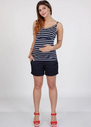 Свободные шорты для беременных safo sh-28.011, темно-синие2 фото
