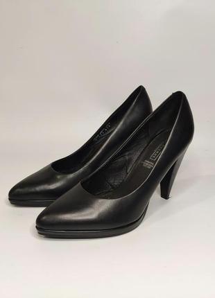 5th avenue черные кожаные туфли лодочки