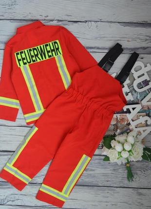 7 - 8 роки 116 - 128 см фірмовий маскарадний карнавальний костюм пожежник пожежний нг