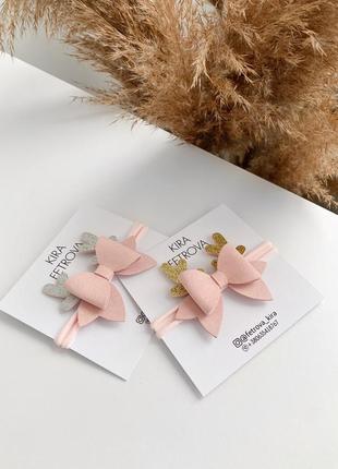 Бант з ріжками оленя оленя олень бантик пов’язка на пов’язці новорічна, новогодняя олененок