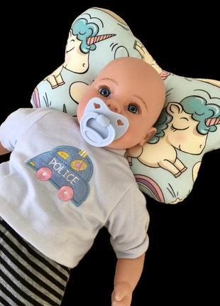 Дитяча ортопедична метелик подушка для новонародженого до 1 року minkyhome™2 фото