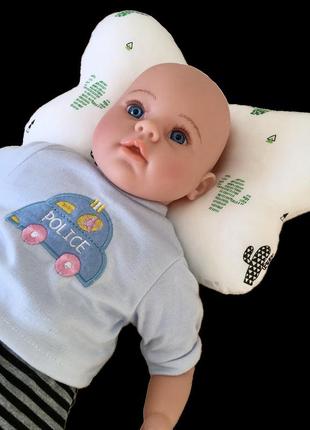 Детская ортопедическая бабочка подушка для новорожденного до 1 года minkyhome™3 фото