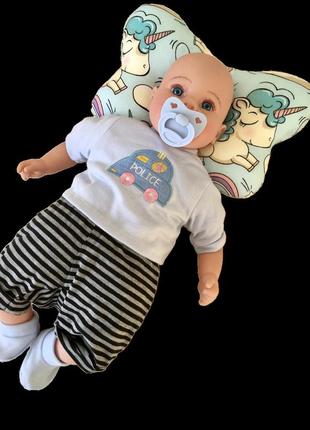 Детская ортопедическая бабочка подушка для новорожденного до 1 года minkyhome™7 фото