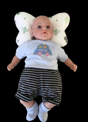 Детская ортопедическая бабочка подушка для новорожденного до 1 года minkyhome™4 фото