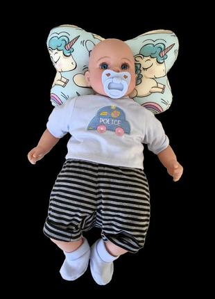 Детская ортопедическая бабочка подушка для новорожденного до 1 года minkyhome™5 фото
