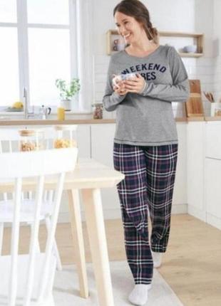 Тепла піжама, костюм, штани з фланелі в клітинку, xs 32-34 euro, esmara, німеччина