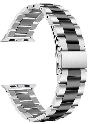 Стальной браслет / ремешок  на apple watch. размеры 38, 40, 42, 44, 45 цвет: комбинированный