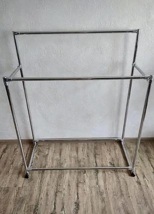 Вешалка стойка для одежды двойная металическая