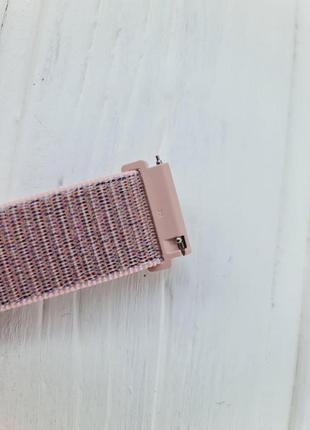 Нейлоновий ремінець для смарт годинників 22 мм ширина .рожевий колір.4 фото