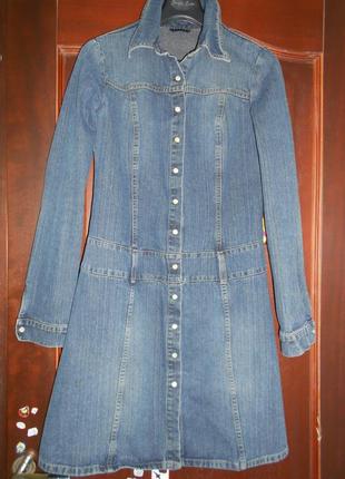 #распродажа#sisley#италия #фирменное джинсовое платье-рубашка #4 фото