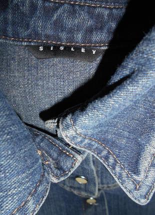 #распродажа#sisley#италия #фирменное джинсовое платье-рубашка #7 фото