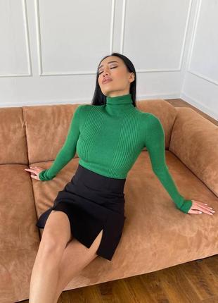 Неймовірний гольф / водолазка в рубчик 10 кольорів7 фото