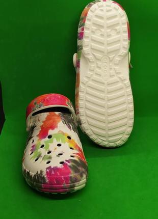 Утеплені крокси crocs classic lined tie dye clogs (206341-0с4) оригінал8 фото