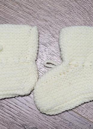 В'язані пінетки, носочки для новорождених2 фото