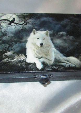 Чоловіча купюрниця «білий ікол» – авторська ручна робота, гідний, пам'ятний подарунок