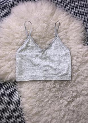 Домашний пижамный топ бра майка рубчик резинка бретели