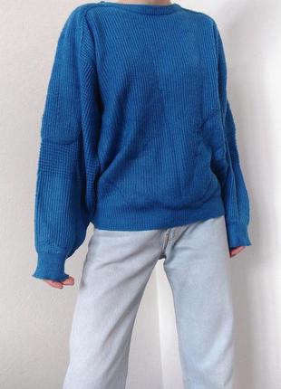 Вінтажний светр оверсайз джемпер пуловер реглан лонгслів кофта светр шерсть джемпер4 фото