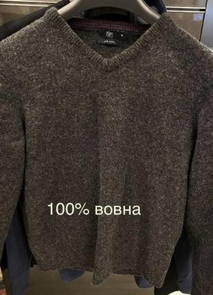 Теплий светр, шерсть 100%1 фото