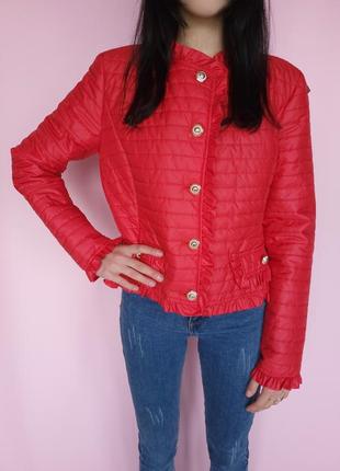 Куртка жіноча тонка на ґудзиках весна/літо червона