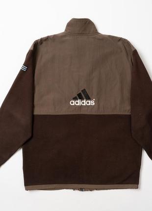 Adidas fleece jacket vintage чоловіча флісова кофта на змійці вінтаж7 фото