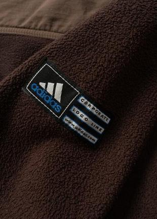 Adidas fleece jacket vintage чоловіча флісова кофта на змійці вінтаж8 фото