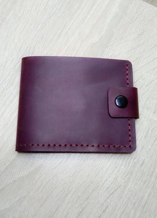 Оригінальний шкіряний гаманець марсала.1 фото