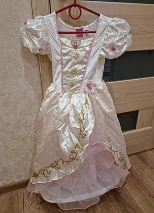 Шикарное нарядное новогоднее платье рапунцель disney 116-122-130 см
