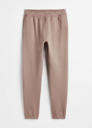 Спортивні брюки джогери h&m 1035205010 s m l xl темно бежевий