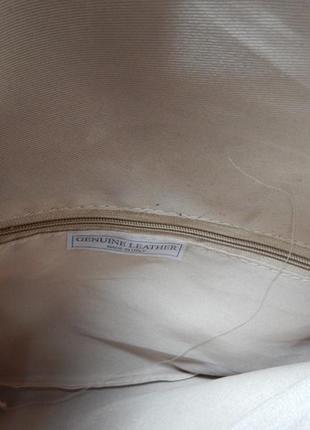 Итальянская кожаная сумочка через плечо*песок-беж5 фото