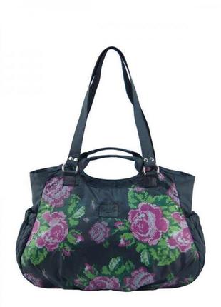 Сумка жіноча легка зручна стильна . женская сумка с цветочным принтом, розы1 фото