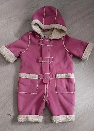 Комбинезон для девочки на овчине