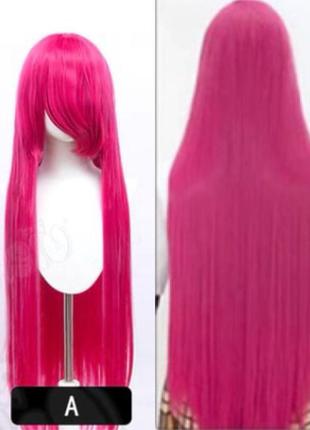 Нова рожева перука 100 см