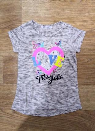 Футболка для дівчинки 6-14р. угорщина. паєтки перевертні, міняють колір